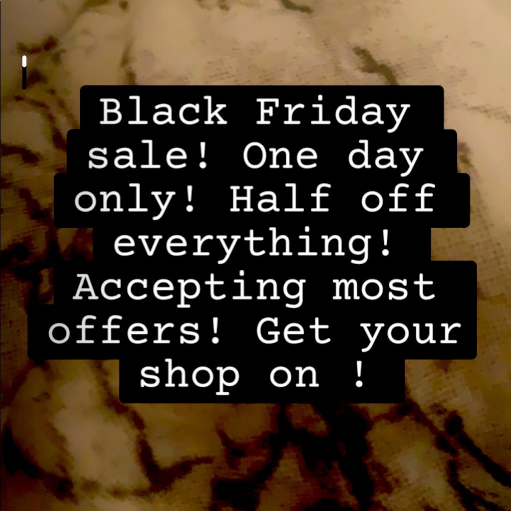 1/2 off including cyber Monday !!!